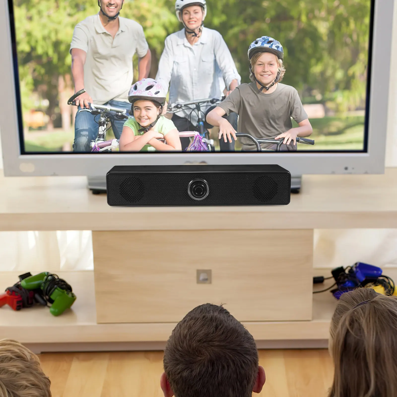 Sound Bar Home Soundbar Compact Portable Stereo Soundbar Speaker System for Computer Tablet TV Desktop Use Sound Bar