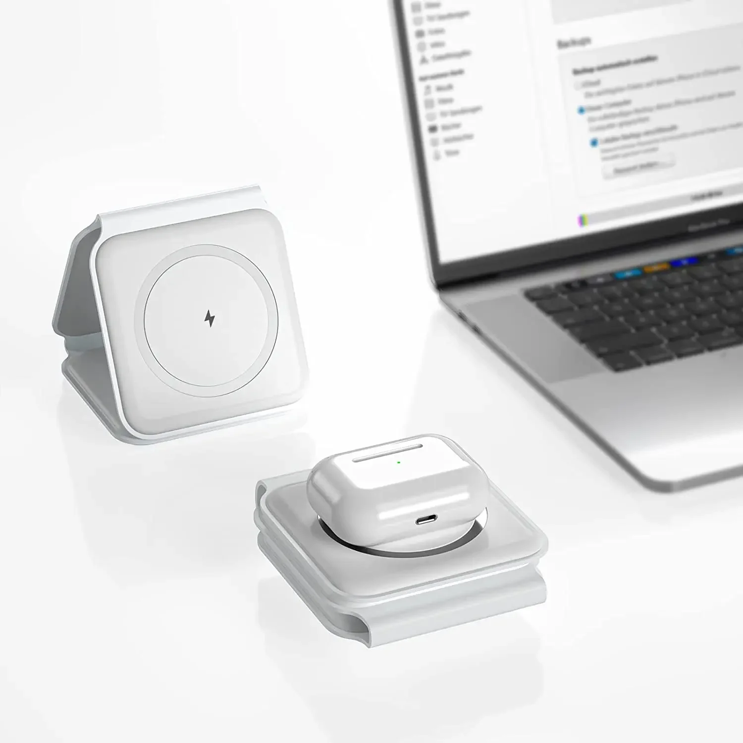 3-in-1 Foldable Magnetic Wireless Charger 15W Fast Charging Station for iPhone 16/15/14 Apple Watch AirPods - Image 3